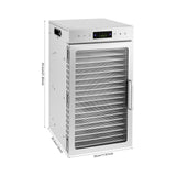 18 Tray Food Dehydrator, Stainless Steel Fruit & Meat Dryer Machine, 110V with LED Light