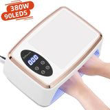 NEW 90LEDS UV LED Lamp For Nail Manicure 380W Professional Gel Polish Drying Lamps With Hand Pillow