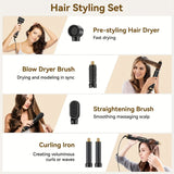 5 in 1 Hair Dryer Hot Comb Set Professional Curling Iron Hair Straightener Styling Tool For Professional
