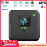 KuWFi 5G Mobile Router AX3000 Dual Band WiFi6 Portable Pocket Router WiFi
