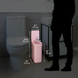 3 Gallon Pink Sensor Bathroom Trash Can Slim and Space-Saving 10 L Home Office