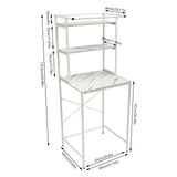 Over The Washer and Dryer Storage Shelf 3-Tier  Bathroom Storage and Organizer Rack  Hanging