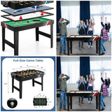 4 in 1 49' Combo Game Table with Foosball Table, Pool Billiards, Air Hockey