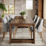 Tribesigns 86.61-Inch Dining Table for 6-8 People, Modern Narrow Long Kitchen Table