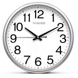 TIMESS 13-inch wood grain wall clock, perpetual calendar, silent timekeeping