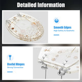 Beautiful Resin Toilet Seat Cover Stainless Steel Slow Down