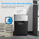 Heavy Duty 16-Sheet Cross Cut Paper Shredder, 60-Min Continuous, 60dB Quiet