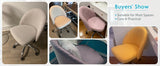 Furniwell Office Chair Armless Cute Desk Chair Modern Adjustable Swivel Vanity Task Computer Chair Home