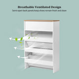 Shoe Cabinet Storage for Entryway Ultra Slim w/ 2 Flip &1Drop-Down Drawers