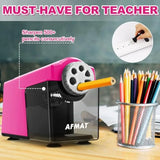 6-Hole Electric Pencil Sharpener Heavy Duty for 6-11mm Pencils 2 Pack