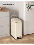 Slim Trash Can, 13-Gallon Garbage Can For Narrow Spaces With Soft-Close Lid