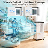 Evaporative Cooler with 4-GAL Detachable Tank, White, 2026 Upgraded