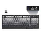 M96 Wireless Gaming Keyboard Creamy Membrane with Rainbow Backlight,Media Knob,LCD Screen,Dual Mode-Bluetooth/2.4Ghz,Ball Shape