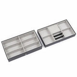 3Layers 25 Slot Watch Box Display Case Jewelry Sunglass Storage PU leather