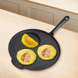 Cast Iron Skillet Nonstick 3-Cup Omelette Pan 9 Inch Frying Pan for Gas Stove Induction