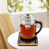 1.8L Electric Glass Tea Kettle with Infuser & Steamer Rack, 110V US Plug 18-in-1 Smart Tea Maker