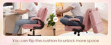 TCGBKAF Pink Criss Cross Chair with Wheels&Flip-Up Arms