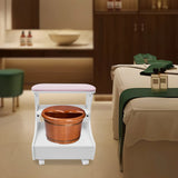 Pedicure Stool Foot Foot Bath Stool with 4 Wheels Foot Rest Pedicure Manicure Funiture