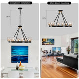 Wagon Wheel Chandelier Farmhouse Modern Small Crystal Round Chandelier