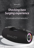 ZEALOT S78 100W Wireless Speakers, DSP Technology ,Dream Light, Outdoor