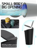 Car Trash Can with Lid, Fits Auto Home Office, Small Cup Holder Door Pocket Garbage Bin