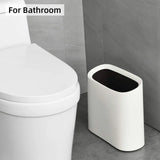 Gal Trash Can Bathroom, Small Office Garbage Can Kitchen, Slim Rectangular Waste Bin