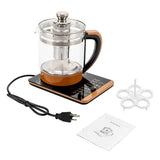 1.8L Electric Glass Tea Kettle - Multifunction Hot Water Boiler with Keep Warm & 6 Temp Settings