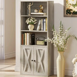 IRONCK Industrial Bookshelves and Bookcases with Doors 11.8 in Depth Floor Standing 5 Shelf