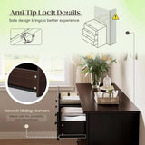 JUMMICO Dresser for Bedroom, 6 Wood Dresser Drawers For Bedroom