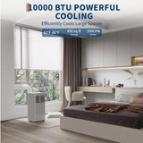 10000BTU Portable Air Conditioner, 3-in-1 for Rooms Up to 450 Sq.Ft,