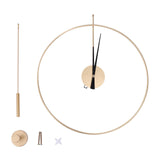 20" Classical Large Decorative Wall Clock w/ Pendulum for Living Room,(Gold)