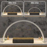 30" 48W Large Half Moon Nail Desk Lamp, 4000 Lumens, 3 Color Temperatures