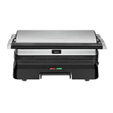 GR-11P1 Griddler 3-in-1 Grill and Panini Press Silver for Cooking Sandwiches and Grilling