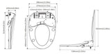 Smart Bidet Toilet Seat with Remote and Lighted,for Elongated Toilets,Soft Close and Instant Heated,