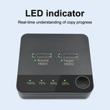 Dual-Bay Hard Drive Docking Station SSD Duplicator M.2 SATA Clone Support Disk Copy
