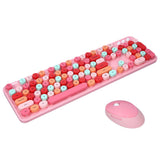 Mofii Sweet Keyboard Mouse Combo Mixed Color 2.4G Wireless Keyboard Mouse Set