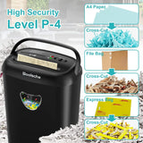 Cross Cut Paper Shredder 14 Sheet P-4 High Security, 6.6Gal Large Basket, Jamproof 3 Mode Heavy Duty Shredder for Home Office