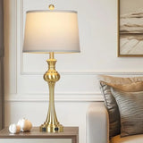 28.75" Modern Table Lamps Set of 2 Bedside Lamp with USB A+C for Bedroom