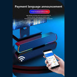 Wireless Bluetooth Subwoofer Bass Surround Sound Bar Speaker System Music Player For Laptop
