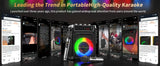JYX Karaoke Machine with 2 UHF Wireless Microphones, Bluetooth Speaker with Bass/Treble/Echo Adjustment & LED Light