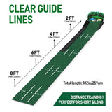 Golf Putting Green, Mat for Indoors, Putting Matt with Ball Return and 3 Holes