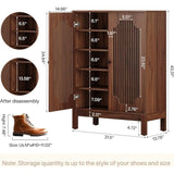 Shoe Cabinet with Do, 5-Tier Shoe Storage Cabinet with Adjustable Shelves