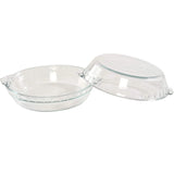 Glass Pie Plates Set of 2, 7-Inch Baking Dishes with Handles, Oven & Freezer Safe