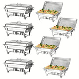 Chafing Dish Buffet Set, 2/4/5/6/7/8/9/10 Pack 8QT Full Size Stainless Steel
