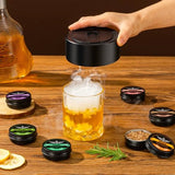 Electric Whiskey Smoker Kit with Wooden Display Barrel Rechargeable