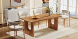 Tribesigns Modern Dining Table for 6 to 8 People, 71" Large Kitchen Dining Table with Wood