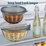 Mixing Bowls with Airtight Lids Sets, 5 Packs Thick Glass Nesting Bowls for Kitchen Baking