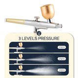 30Psi High Pressure 3 Levels Portable Airbrush For Nails Art Paint Facial Makeup Cake Pastry Painting