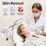 White Professional Facial Steamer,800W 110V 2-in-1 Facial Steamer Beauty Tool, Single