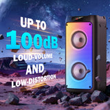 Wireless Bluetooth Speaker, Karaoke Machine with 2 Microphone, Home